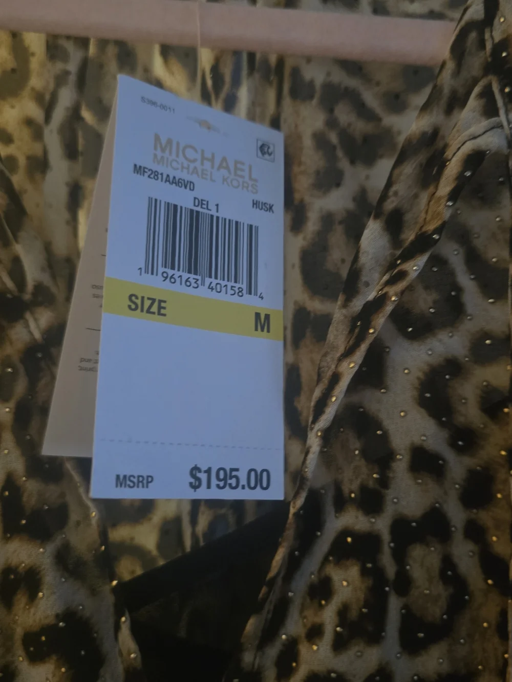MICHAEL KORS Leopard Print Mini Dress with Gold Studs
